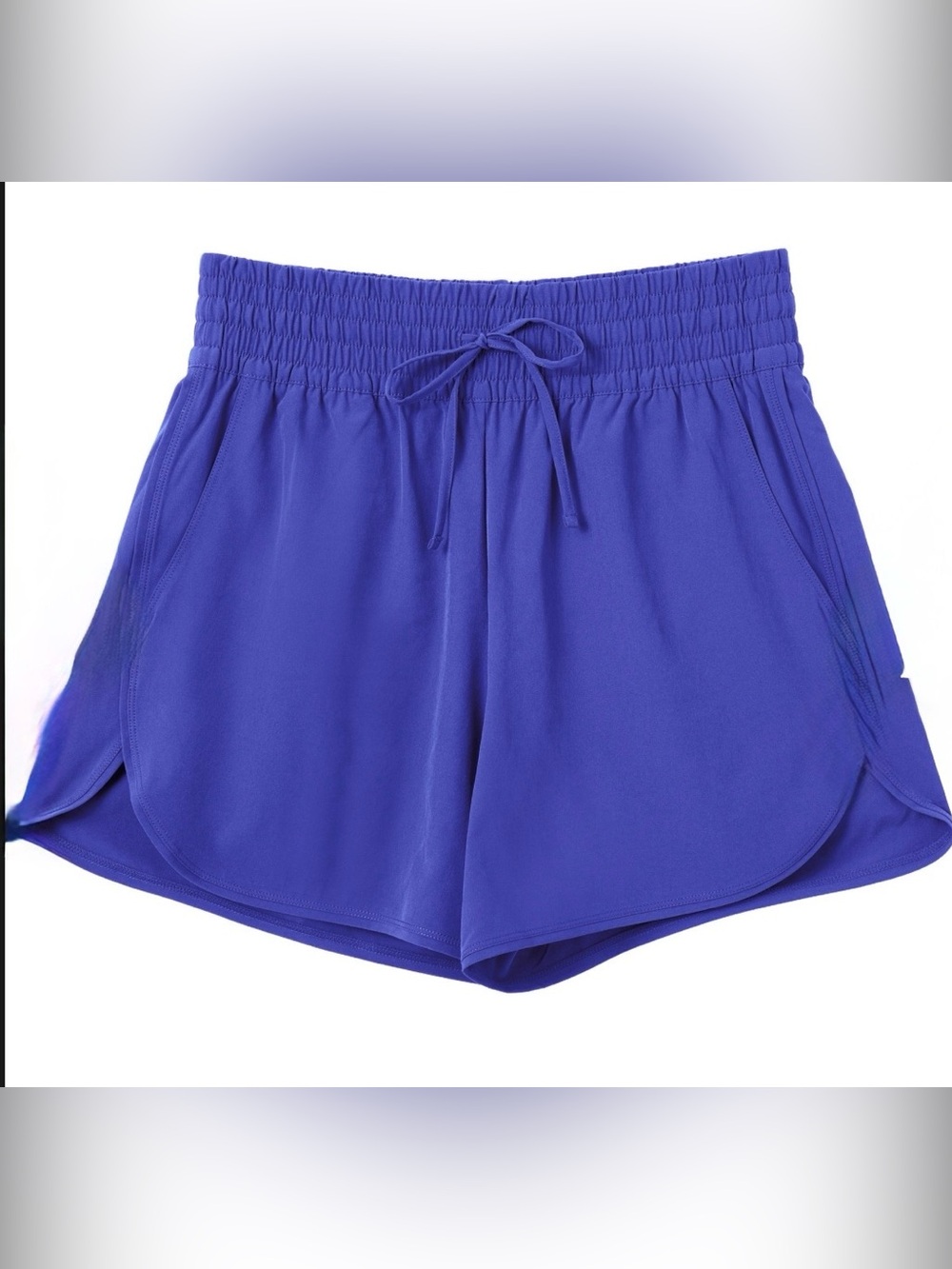 Lands' End Women's XL Drawstring Quick Dry Swim Shorts - Blue UPF 50 - NWT